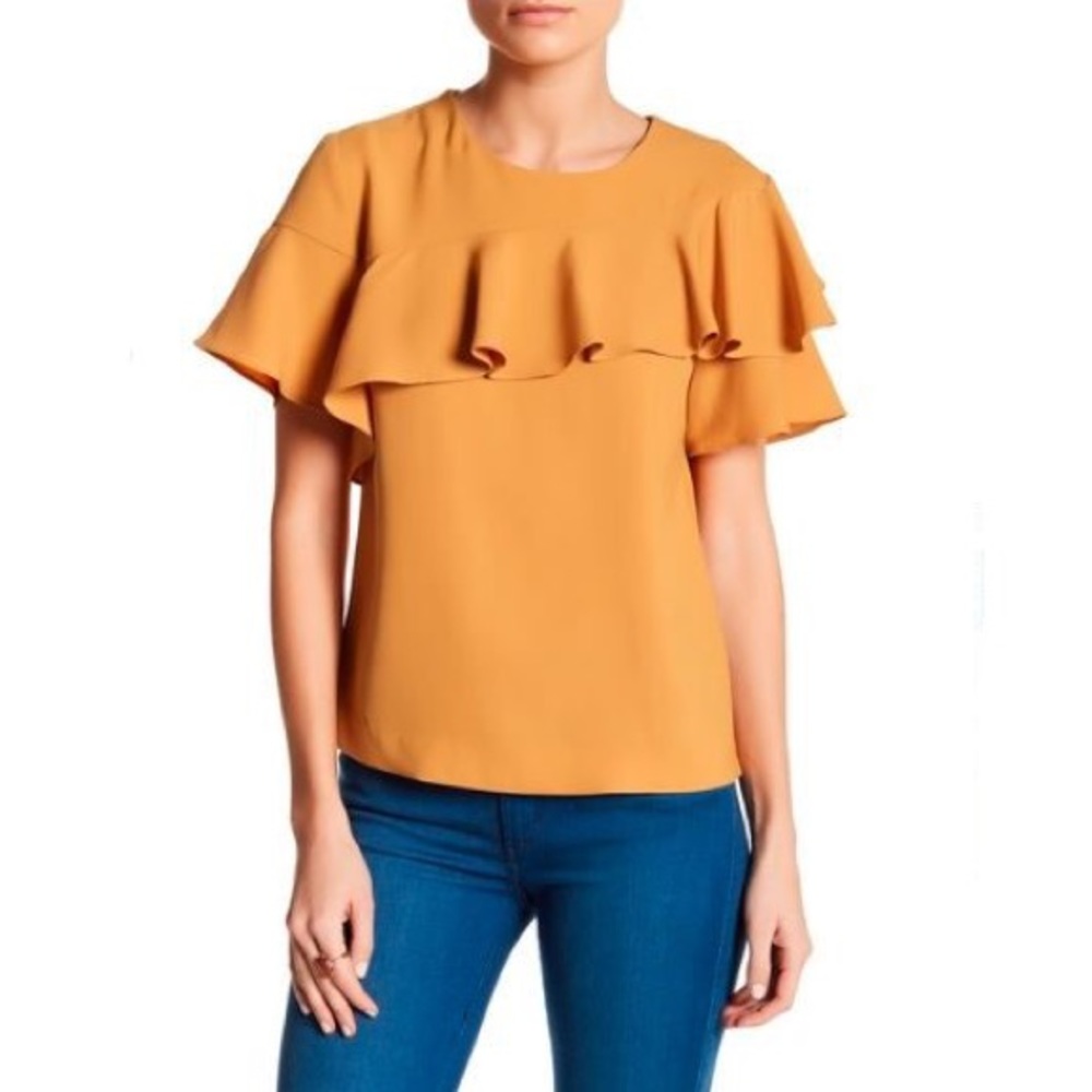 English Factory Asymmetric Ruffle Blouse